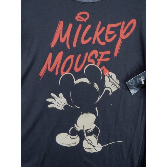 Disney Torrid Mickey Mouse Raglan Shirt Womens 2X Black Gray 3/4 Sleeve Plus - Picture 2 of 9